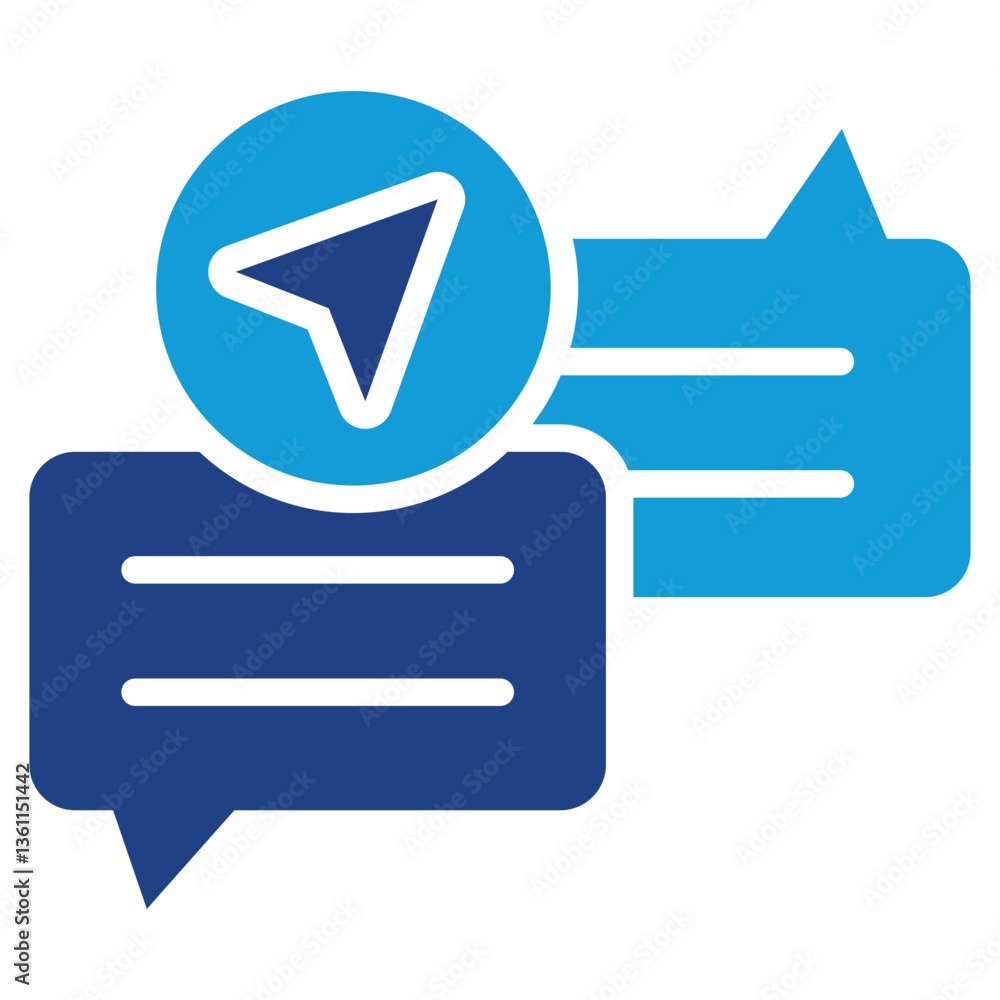 Instant Message Icon Dual Tone Color Style Instant Message Icon Dual Tone Color Style