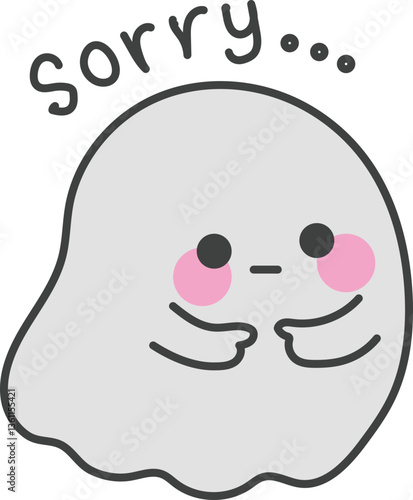 Guilty ghost illustration