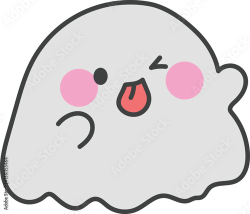 Wink ghost illustration