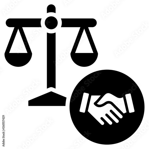 Ethical Engagement Icon Black Style