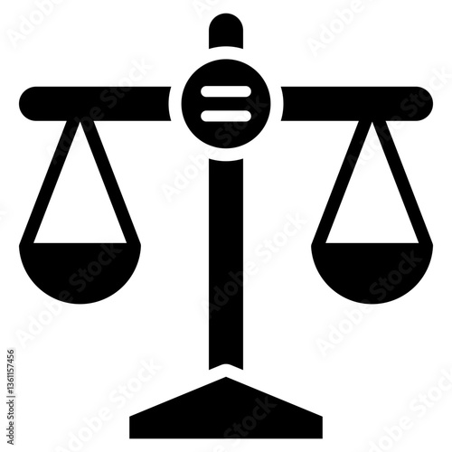 Equality Symbol Icon Black Style