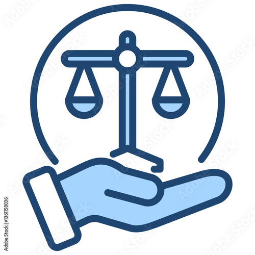 Ethical Standards Icon Lineal Blue Style