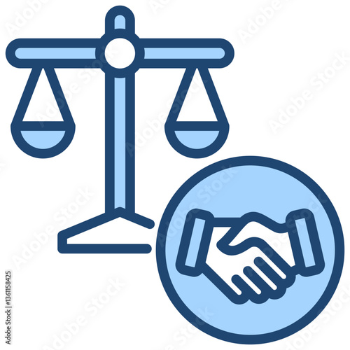 Ethical Engagement Icon Lineal Blue Style