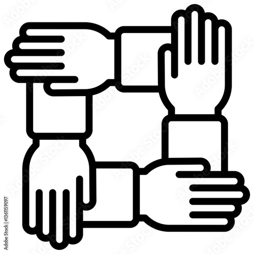Strong Foundation Icon Lineal Syle