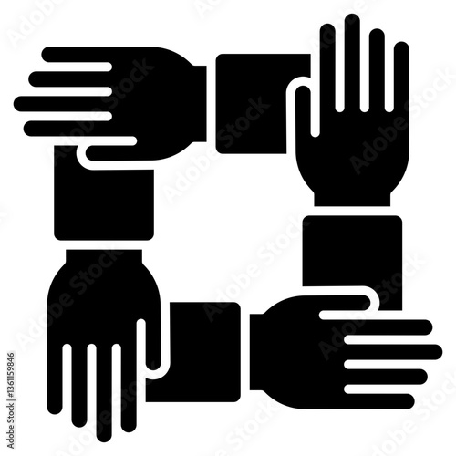 Strong Foundation Icon Black Style