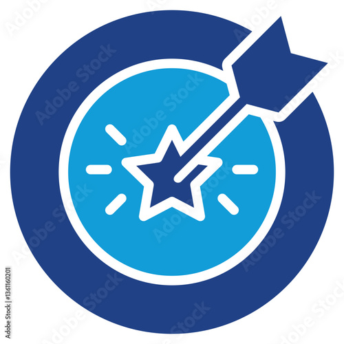 Ultimate Goal Icon Dual Tone Color Style