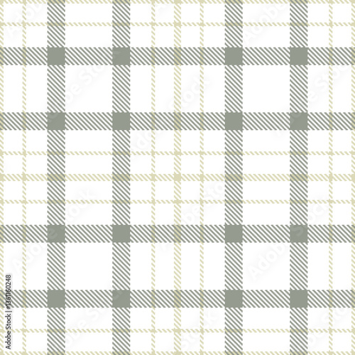 Modern Seamless Tartan in Light White tones Textile Design Variant 2374