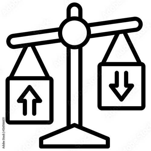 Trade Deficit Icon Lineal Syle