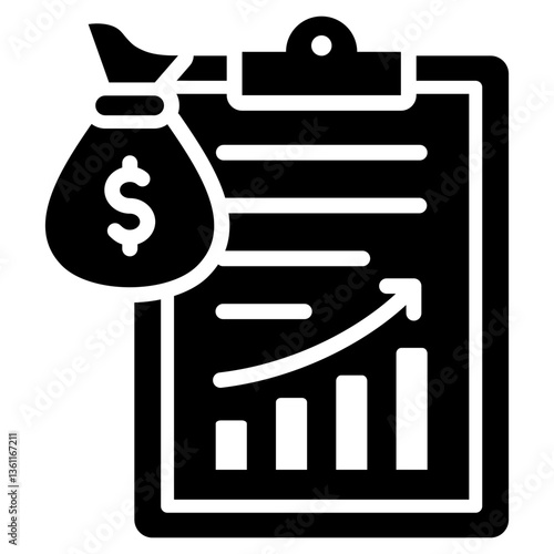 Fiscal Policy Icon Black Style