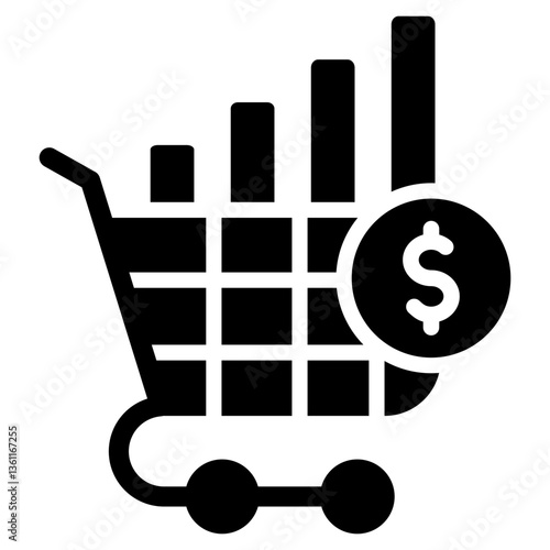 Consumer Price Icon Black Style