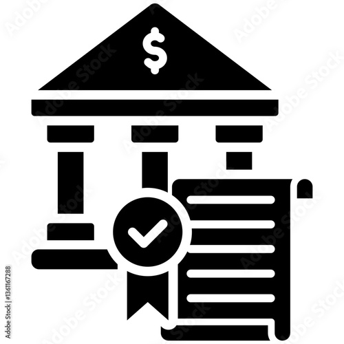 Monetary Policy Icon Black Style