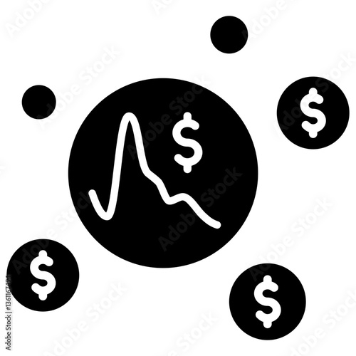Economic Bubble Icon Black Style