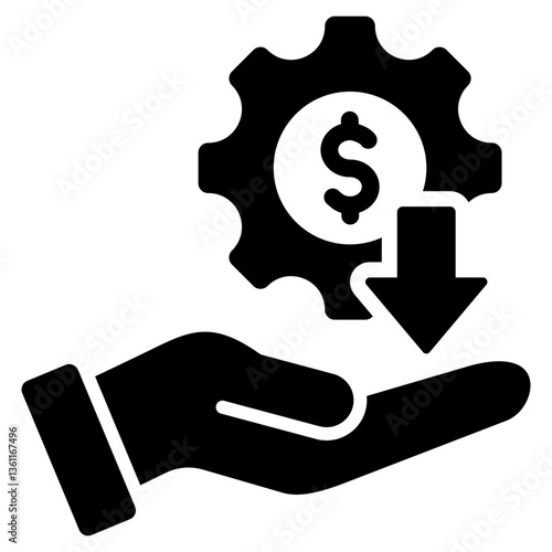 Price Control Icon Black Style