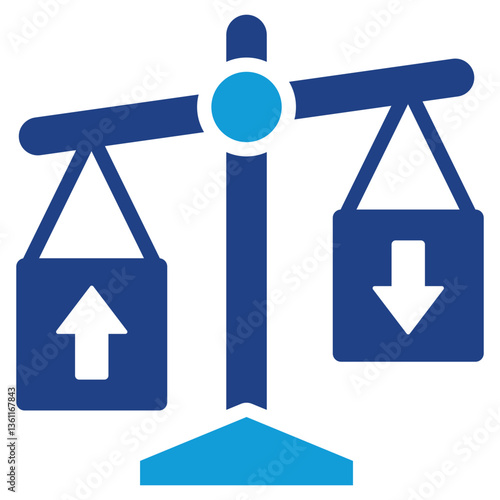 Trade Deficit Icon Dual Tone Color Style