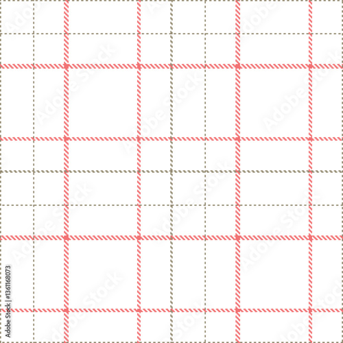 Modern Seamless Tartan in Pale White tones Textile Design Variant 2493