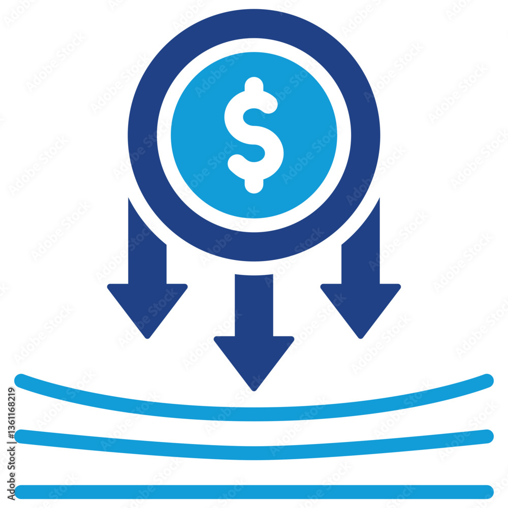 Inflation Pressure Icon Dual Tone Color Style Inflation Pressure Icon Dual Tone Color Style