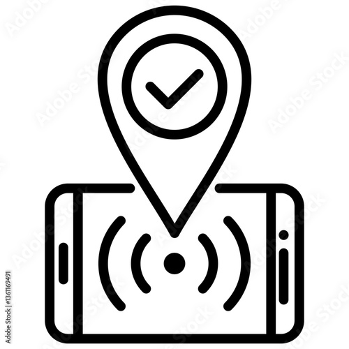 Live Tracking Icon Lineal Syle