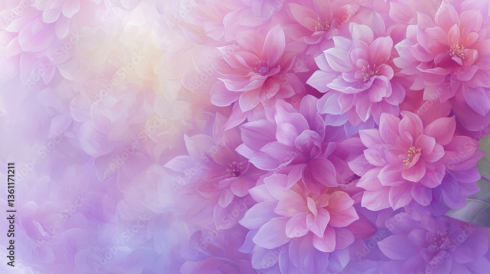 Vivid pink flowers on a purple backdrop, captivating floral display Vivid pink flowers on a purple backdrop, captivating floral display