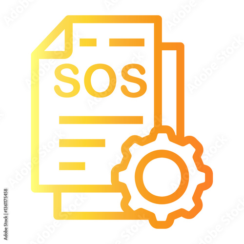 sos Line Gradient Icon