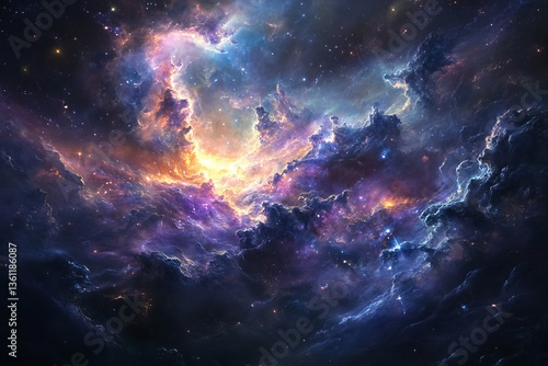 Fototapeta Naklejka Na Ścianę i Meble -  space background with stars