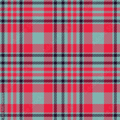 Modern Seamless Tartan in Bright Greyish Teal tones Textile Design Variant 2758