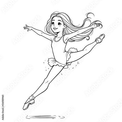 An illustration of a girl dancing ballet