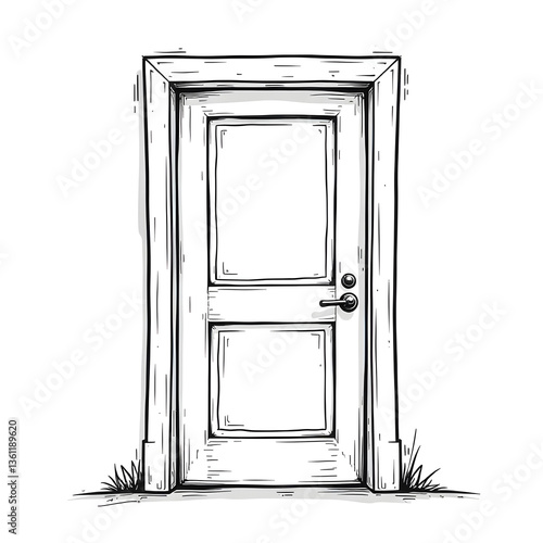 An illustration of a door