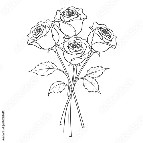 An illustration of roses