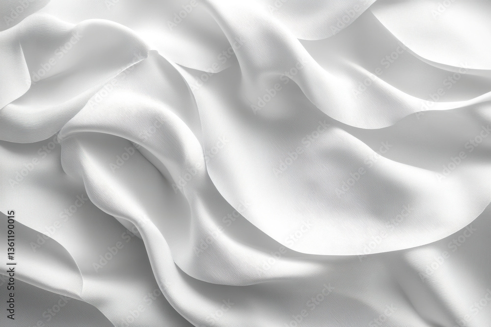 Fototapeta premium White silk fabric texture background.