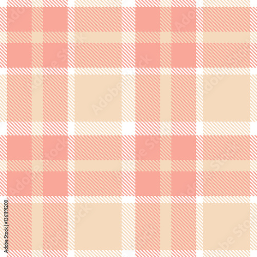 Modern Light White Seamless Tartan Textile Design Variant 2795