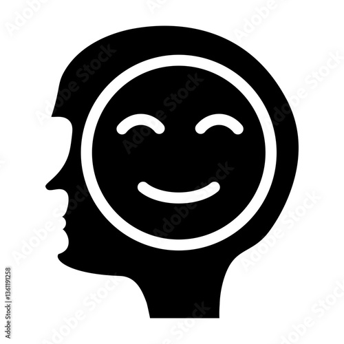 Positive Attitude Vector Glyph Icon Design