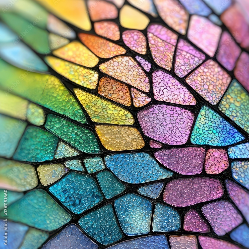Close Up Multicolored Mosaic Pattern with Textured Surface Close Up Multicolored Mosaic Pattern with Textured Surface