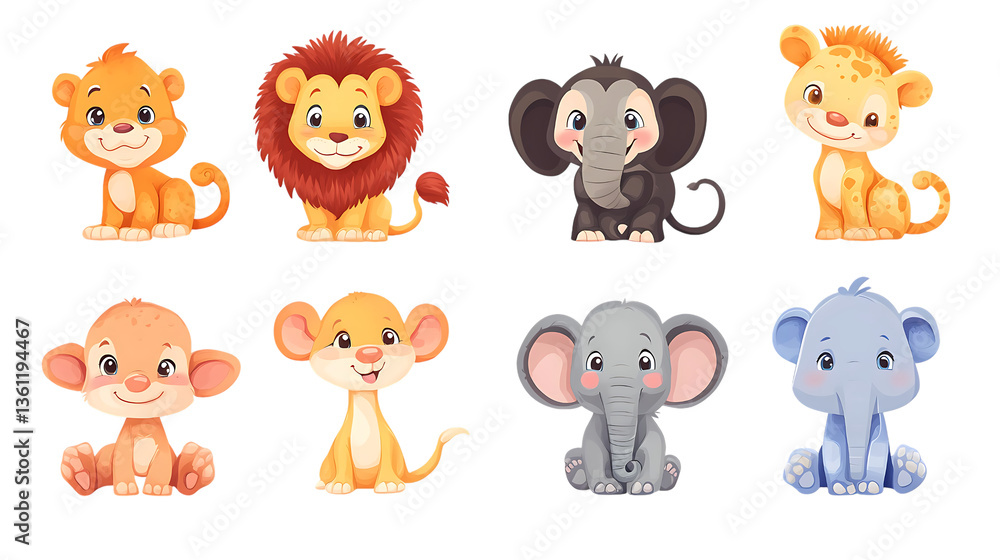 Obraz premium Playful Baby Animals in the Wild