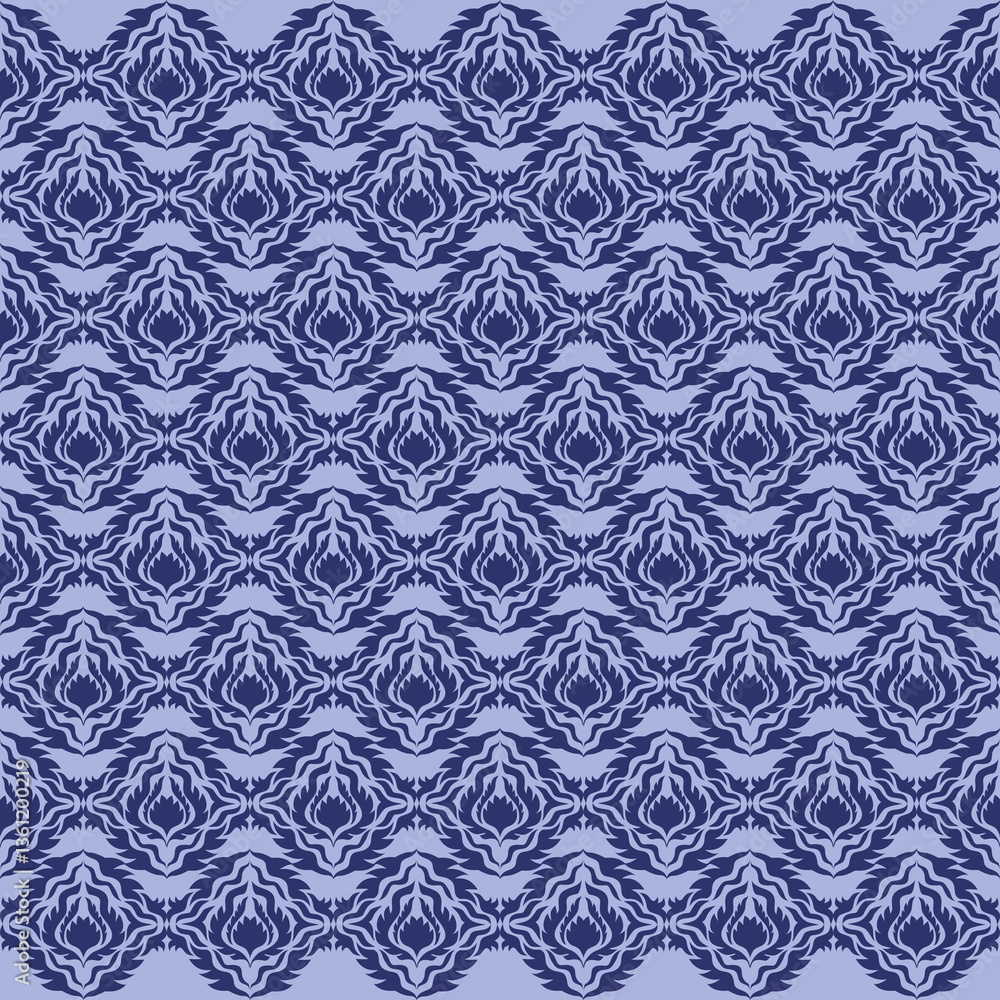Luxury Damask Pattern – Elegant Ornate Design for High-End Interiors and Fashion Indulge in timeless sophistication with this exquisite damask pattern, meticulously crafted