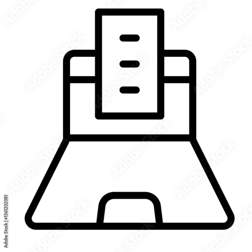 Writing Laptop Vector Line Icon Design