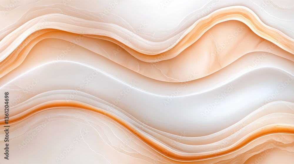A smooth, abstract wavy design featuring soft orange and white hues, creating a calming and elegant visual effect. A smooth, abstract wavy design featuring soft orange and white hues, creating a calming and elegant visual effect.