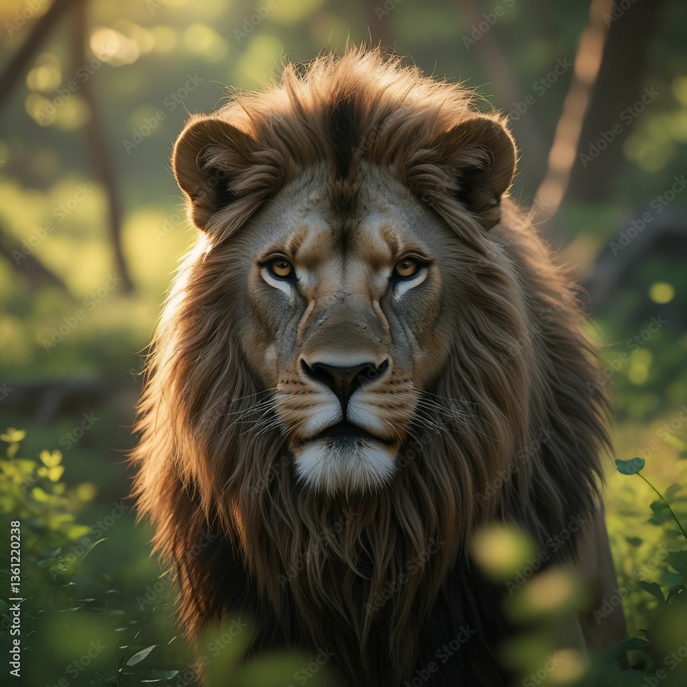 Naklejka premium Close up on wild animal in nature