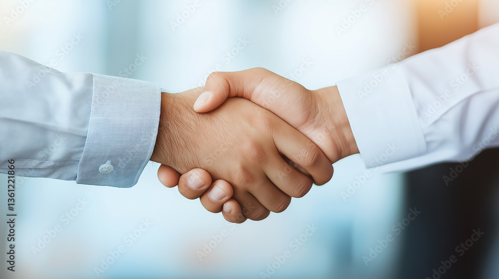 Business professionals shaking hands after a successful meeting. Business professionals shaking hands after a successful meeting.