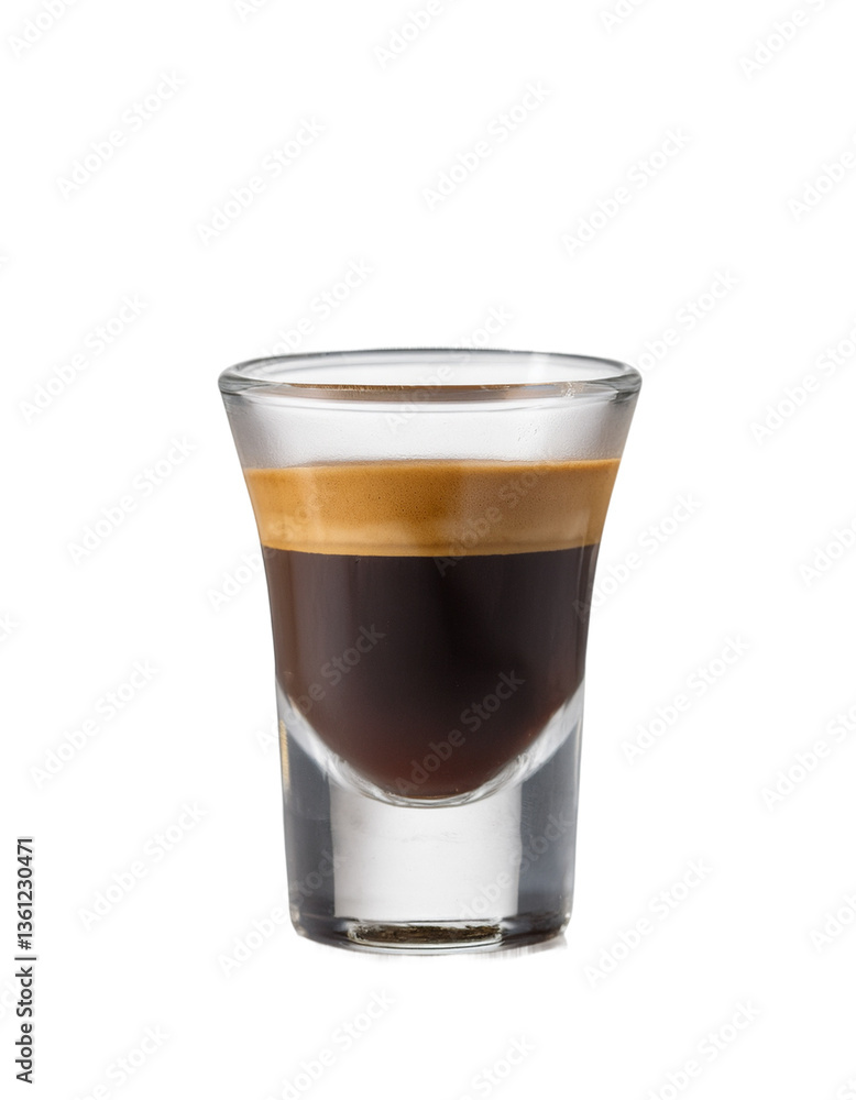 Espresso shot in glass Espresso shot in glass