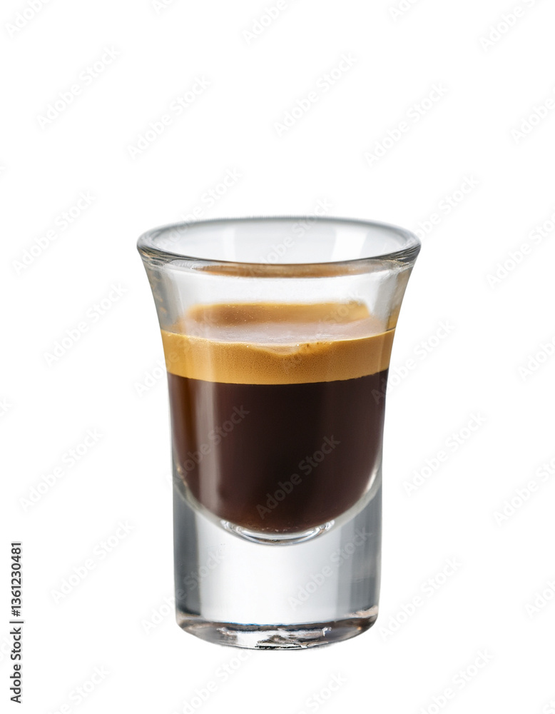 Espresso shot in glass Espresso shot in glass