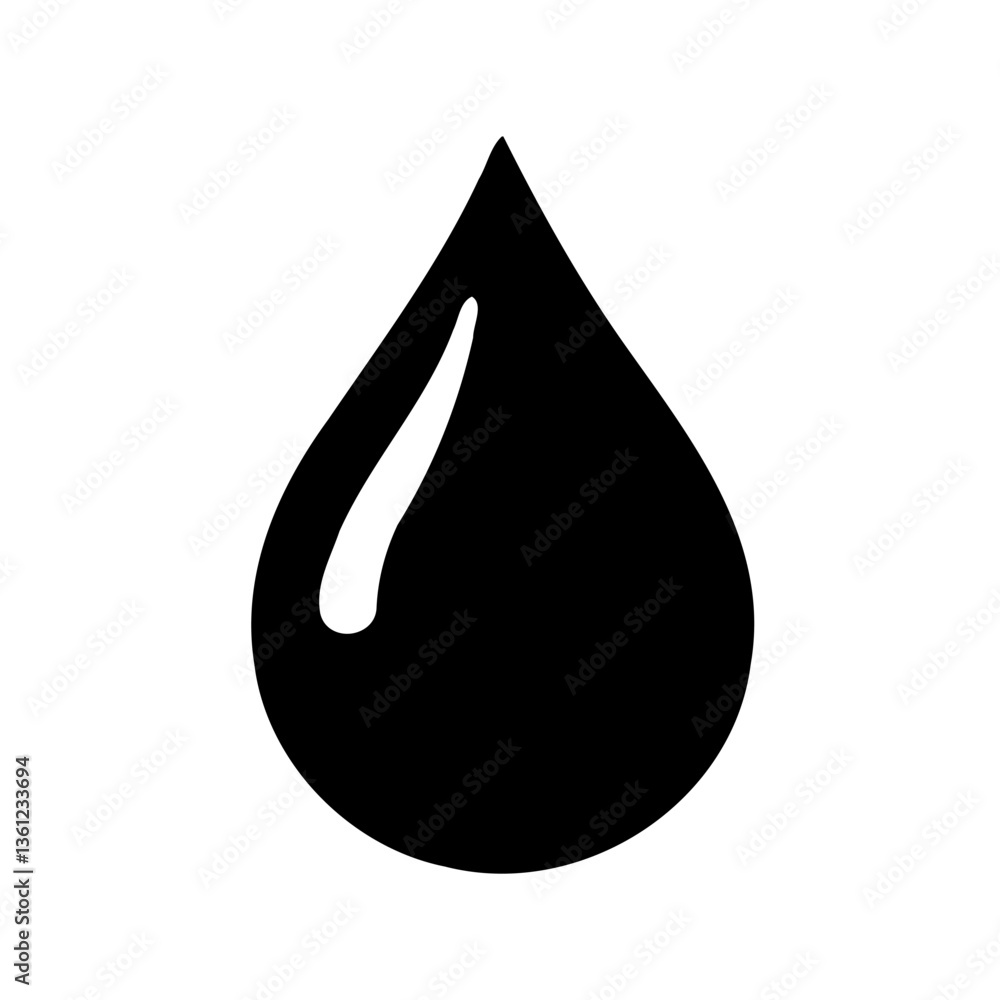 Stylized Ink Drop Icon Graphic Element Design Stylized Ink Drop Icon Graphic Element Design