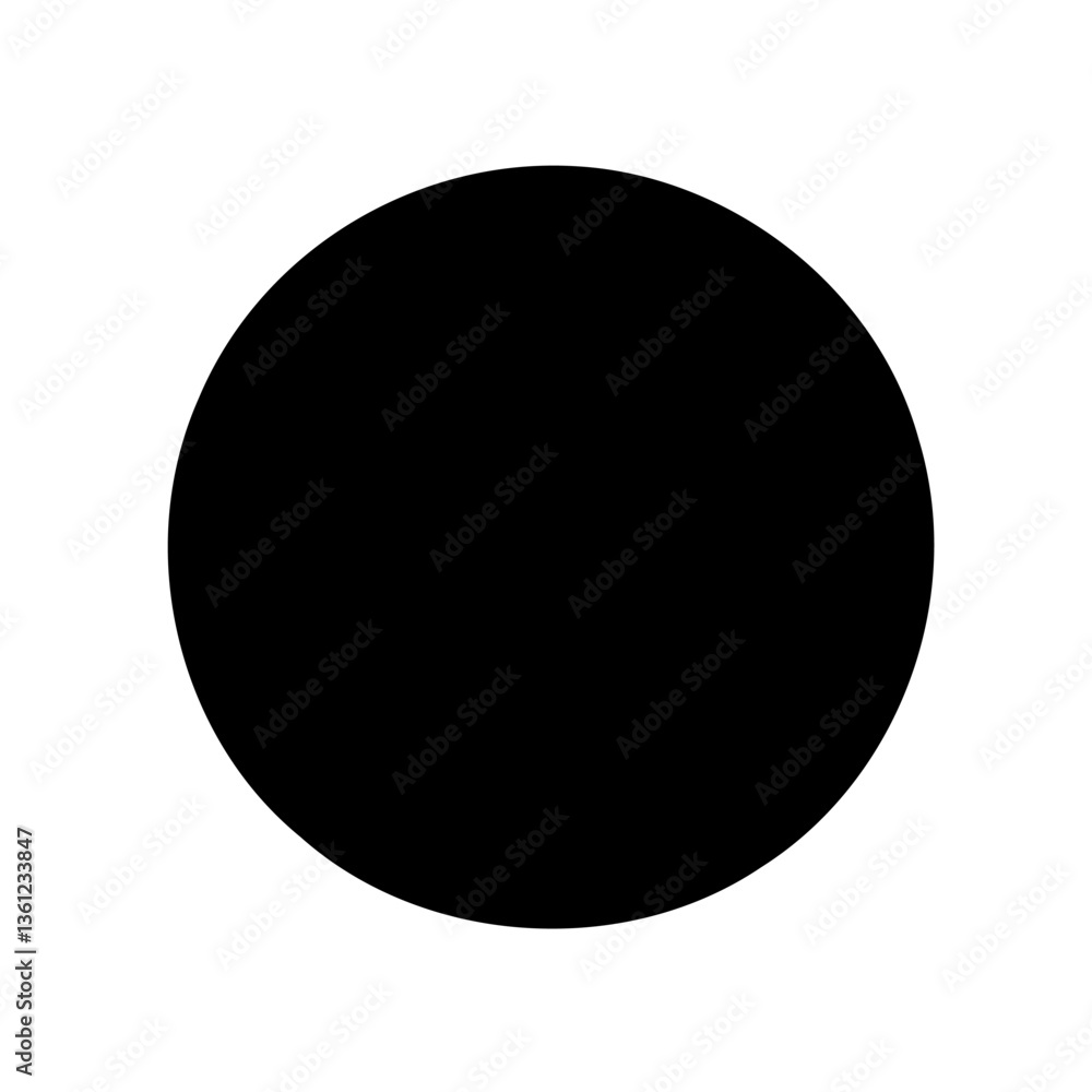 Elegant Black Circle on White Background, Isolated Elegant Black Circle on White Background, Isolated