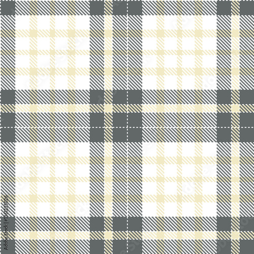 Modern Seamless Tartan in Muted White tones Textile Design Variant 558