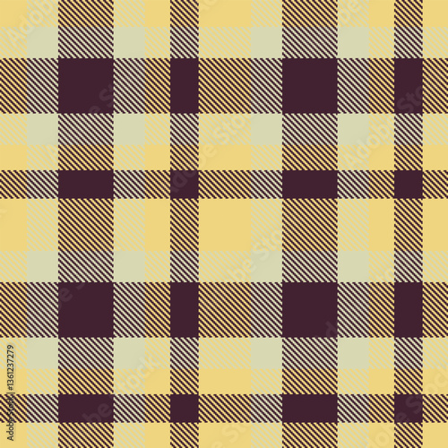 Modern Seamless Tartan in Pale Sand tones Textile Design Variant 602