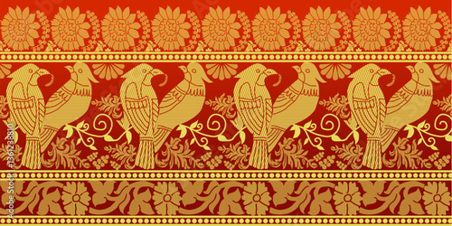 beautiful graphic saree design and this sari design is in Indian style which is for textile fashion industry and it can be used as wallpaper backdrop and website bg this style is originated in india