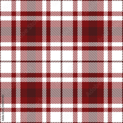 Modern Dark White Seamless Tartan Textile Design Variant 834