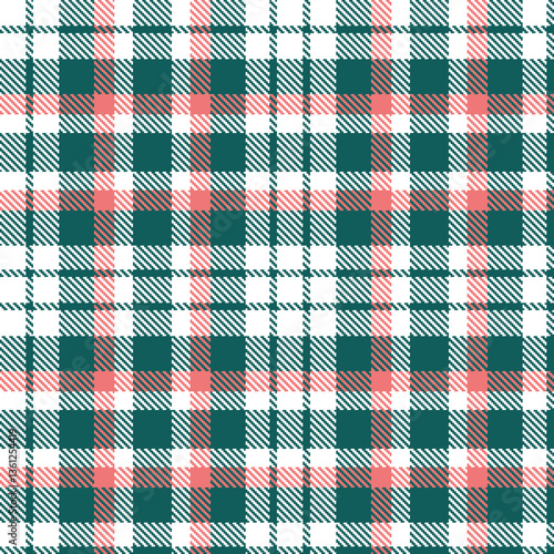 Modern Seamless Tartan in Bright White tones Textile Design Variant 855