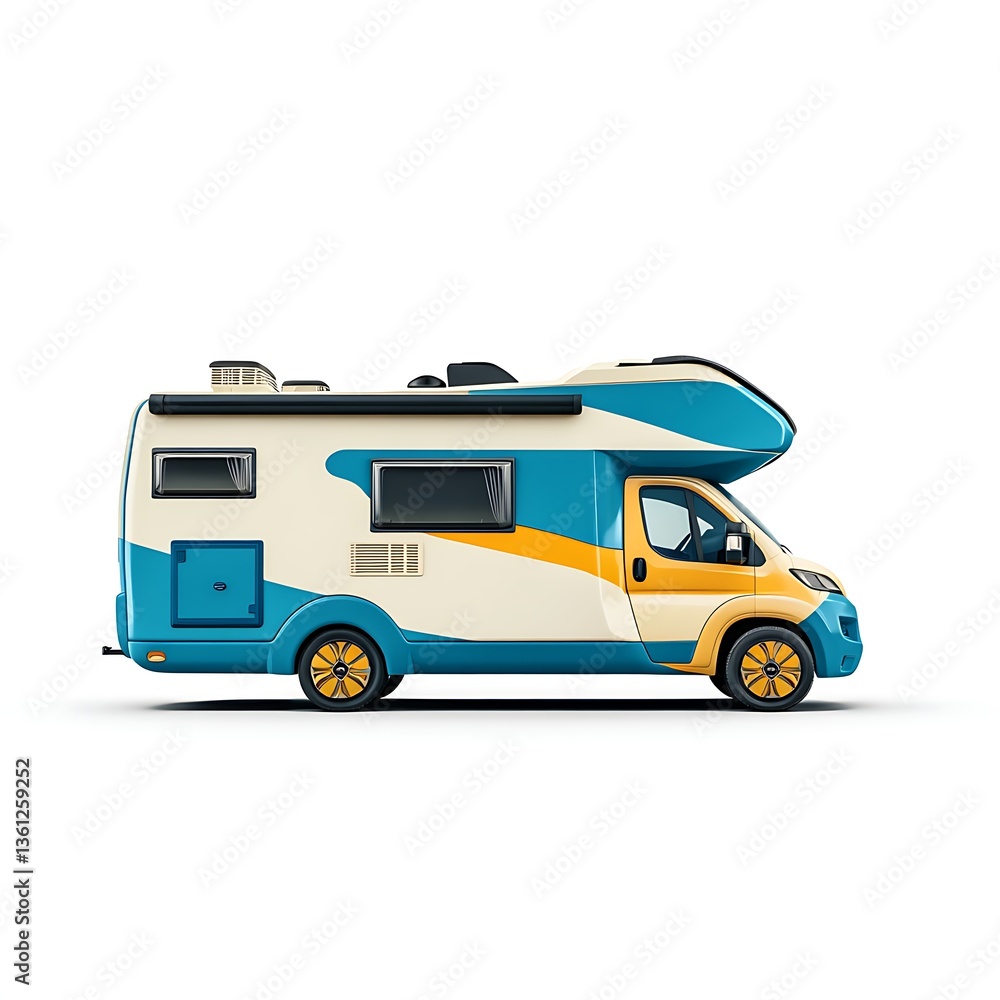 motorhome 3D render motorhome 3D render