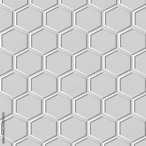 white paper art Hexagon Geometry Cross Frame, Vector stylish decoration pattern background for web banner greeting card design.
