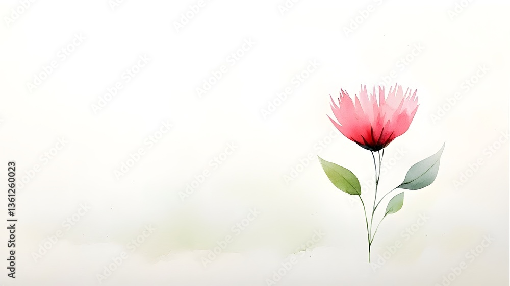 Obraz premium A vibrant and expressive watercolor artwork of a protea flower set against a soft natural background perfect for nature themed